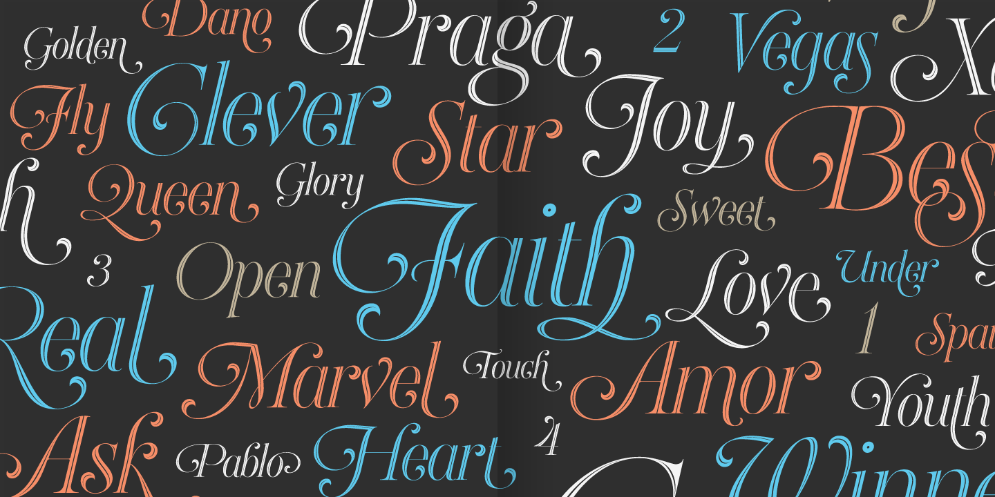 Beispiel einer Heroe Monoline Small Pro-Schriftart